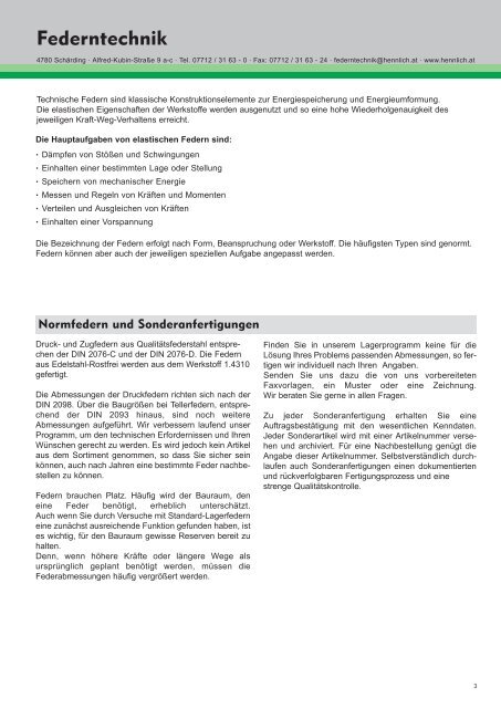 Federntechnik - HENNLICH GmbH & Co KG