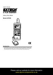 407026 - Heavy Duty Light Meter + PC Interface - Alpine Components