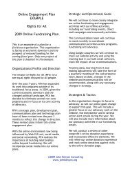 Online Engagement Plan EXAMPLE Rights for All 2009 Online ...