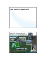 Canal Expansion Program Progress