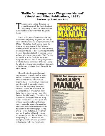 'Battle for wargamers - Wargames Manual ... - Lone Warrior Blog