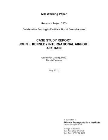 case study report: john f. kennedy international airport airtrain