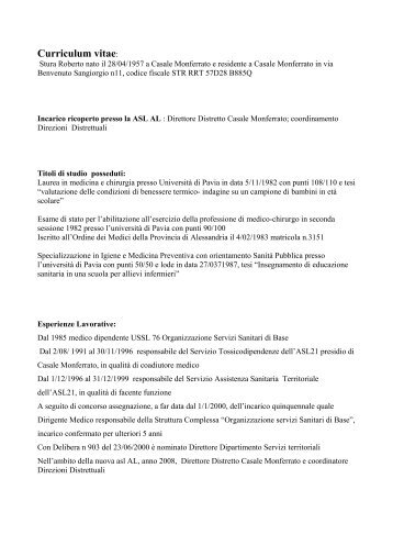 Curriculum vitae - ASL AL