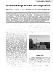 Development of High-Resolution Meteorological Radar - Sumitomo ...