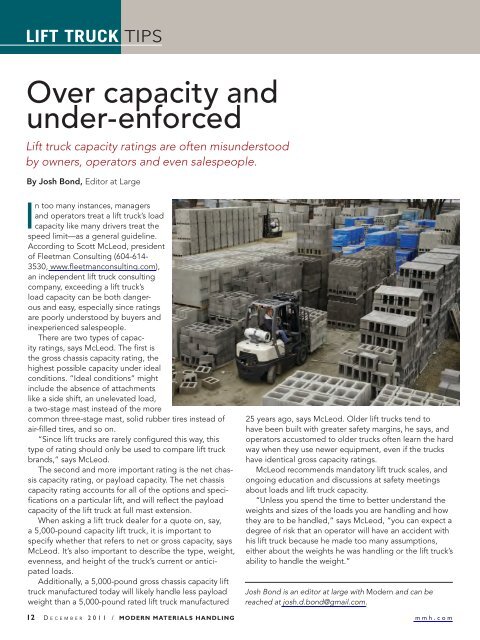 Modern Materials Handling - December 2011