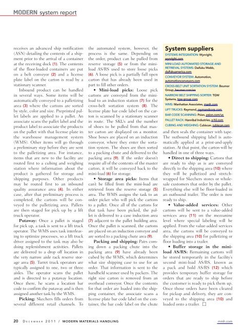 Modern Materials Handling - December 2011