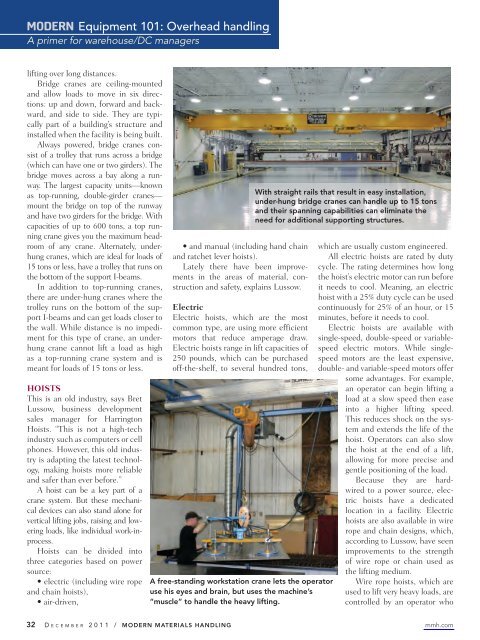 Modern Materials Handling - December 2011