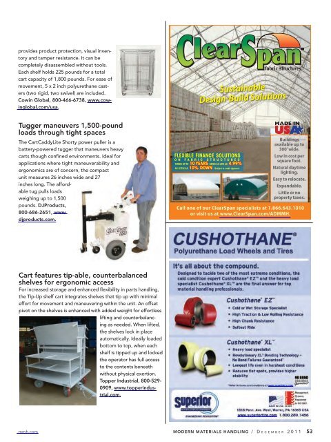 Modern Materials Handling - December 2011