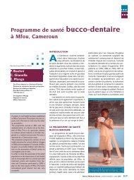 Programme de santÃ© bucco-dentaire Ã  Mfou, Cameroun - FacultÃ© de ...