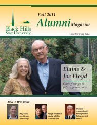 Fall 2011 Alumni - Black Hills State University