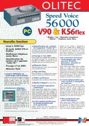 Speed Voice 56000 Nouvelles fonctions - Olitec