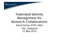 Federated Identity Management for Research Collaborations - Terena