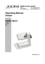 Operating Manual Ionizer - KERN & SOHN GmbH