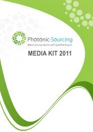 MEDIA KIT 2011 - Photonic Sourcing