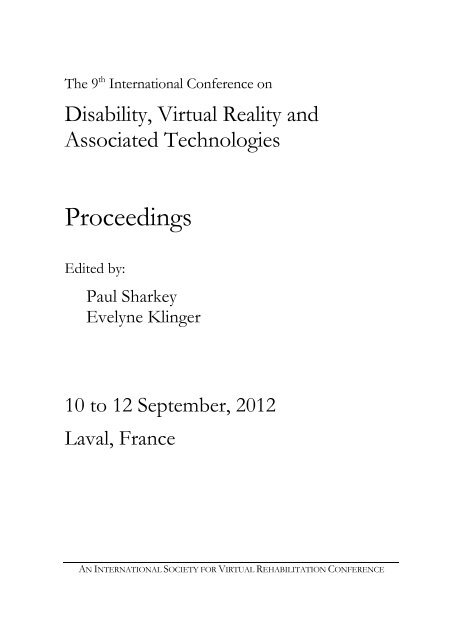 Conference Book of Abstracts - ICDVRAT