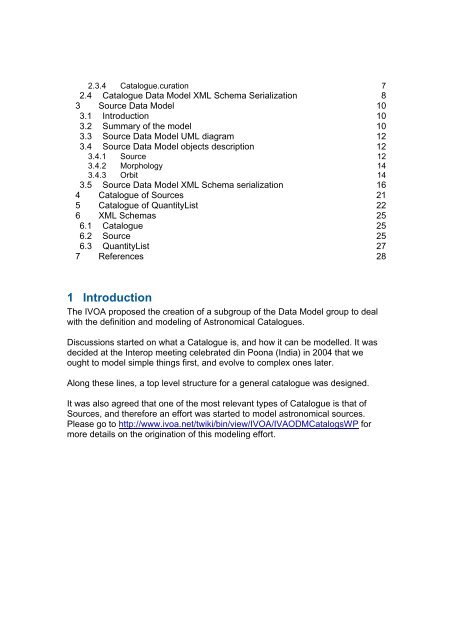 IVOA Catalogue Data Model