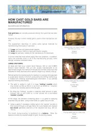 How cast gold bars are manufactured - Gold Bars Worldwide
