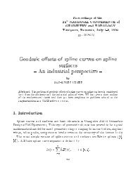 Geodesic o sets of spline curves on spline surfaces { An industrial ...