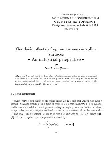 Geodesic o sets of spline curves on spline surfaces { An industrial ...