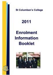 enrolment policy - St Columban's College