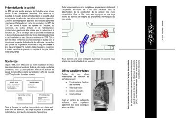 PrÃ©sentation de la sociÃ©tÃ© Nos forces Offres supplÃ©mentaires - DTC