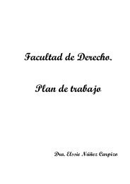 Facultad de Derecho. Plan de trabajo - Junta de Gobierno UNAM