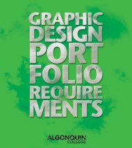 Graphic Design - Algonquin College