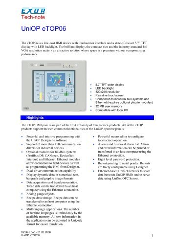 UniOP eTOP06 - Hiflex