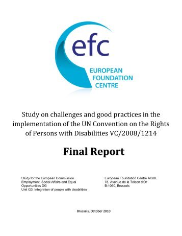 Study on "Challenges and good practices in the implementation of ...