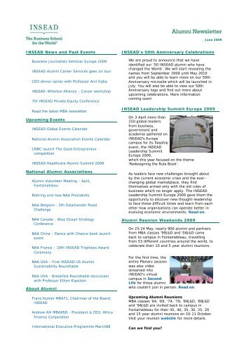 Print this newsletter (pdf) - Insead