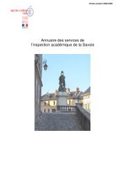 Annuaire des services de l'inspection académique de la Savoie