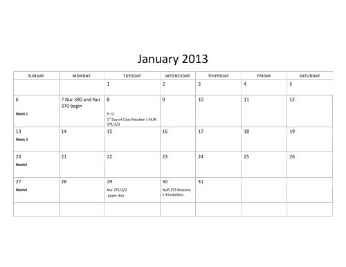 2012 12-Month Basic Calendar (any year) - Lawrence S. Bloomberg ...