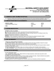 Polyol MSDS - Axson North America, Inc