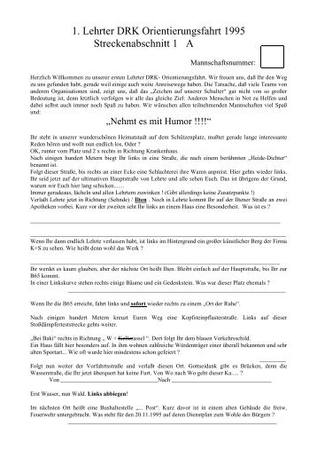 Begleitbogen/Fragebogen Streckenabschnitt 1 - Schietwettertour