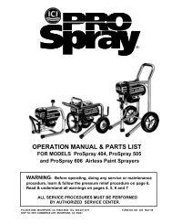 OPERATION MANUAL & PARTS LIST - Airlessco