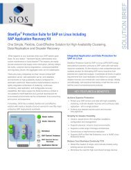 SteelEye Protection Suite for SAP on Linux and Application ... - SIOS
