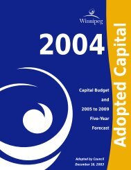 2004 Adopted Capital Budget - City of Winnipeg