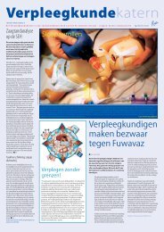 Verpleegkundigen maken bezwaar tegen Fuwavaz - VU medisch ...