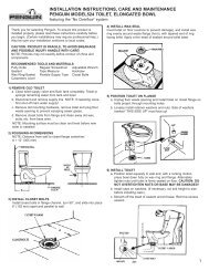 installation instructions, care and maintenance penguin model524 ...