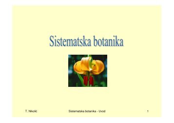 Presnimi predavanje - hirc.botanic.hr, Department of Botany, Faculty ...