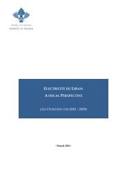 electricite du liban: a fiscal perspective - Ministry of Finance