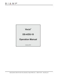 Vocia® DS-4/DS-10 Operation Manual