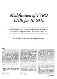 Modification of TVRO LNBs for 10 GHz - W1GHZ