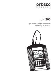 pH 200 Instruction Manual - Orbeco-Hellige