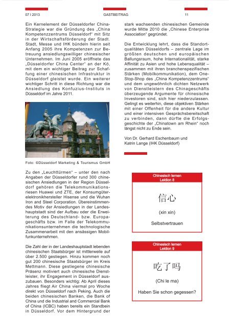 CIHD Magazin 21 07/2013 - Chinesischer Industrie- und ...
