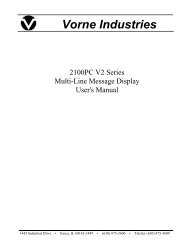 2100PC User's Manual - Vorne Industries, Inc.