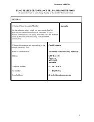 flag state performance self-assessment form - Australian Maritime ...