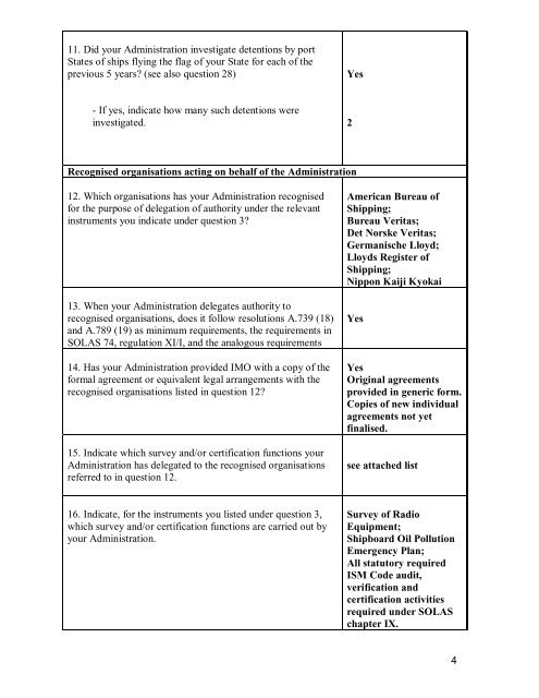 flag state performance self-assessment form - Australian Maritime ...