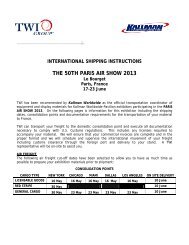 Shipping Instructions (PDF) - Kallman Worldwide Inc.