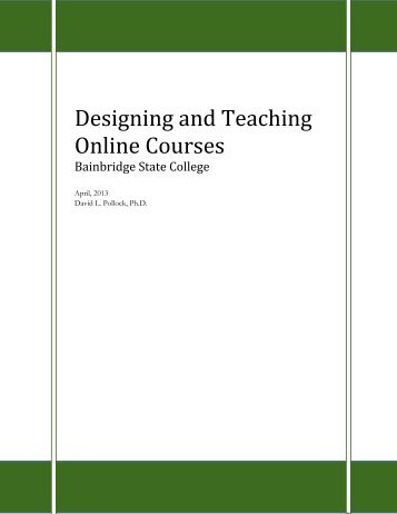 Designing and Teaching Online Courses - You Should Not Be Here